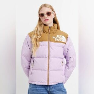 NWT The North Face Women's Purple and Tan Puffer Jacket